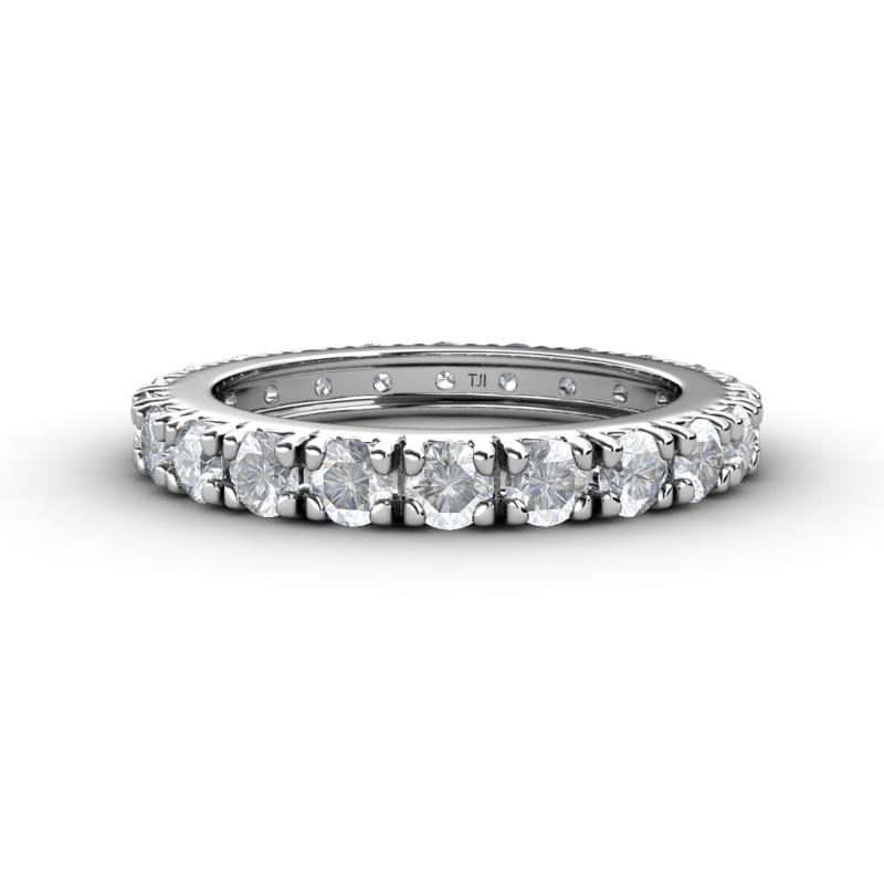 Gracie 3.00 mm Round White Sapphire Eternity Band 