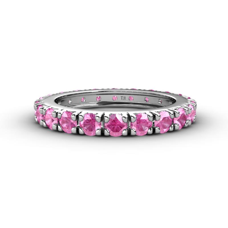Gracie 3.00 mm Round Pink Sapphire Eternity Band 
