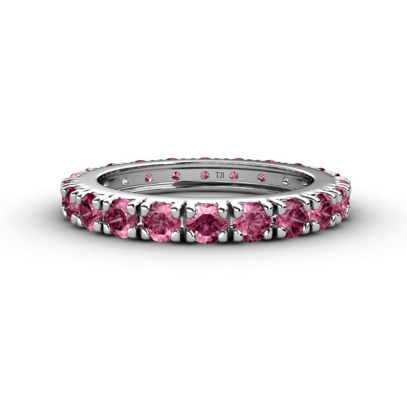 Gracie 3.00 mm Round Pink Tourmaline Eternity Band 