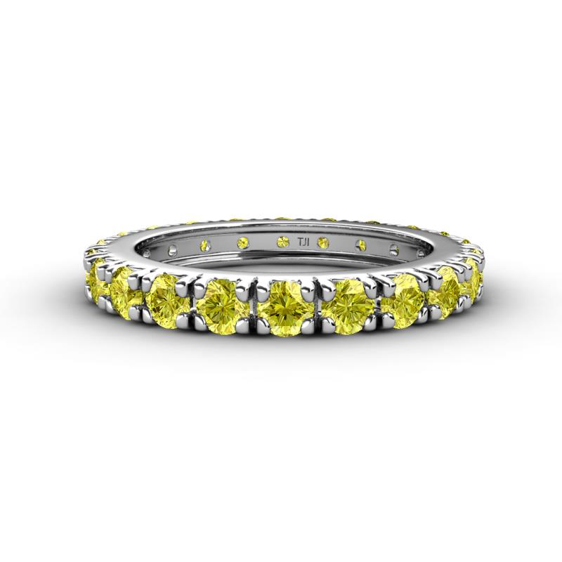 Gracie 3.00 mm Round Yellow Diamond Eternity Band 