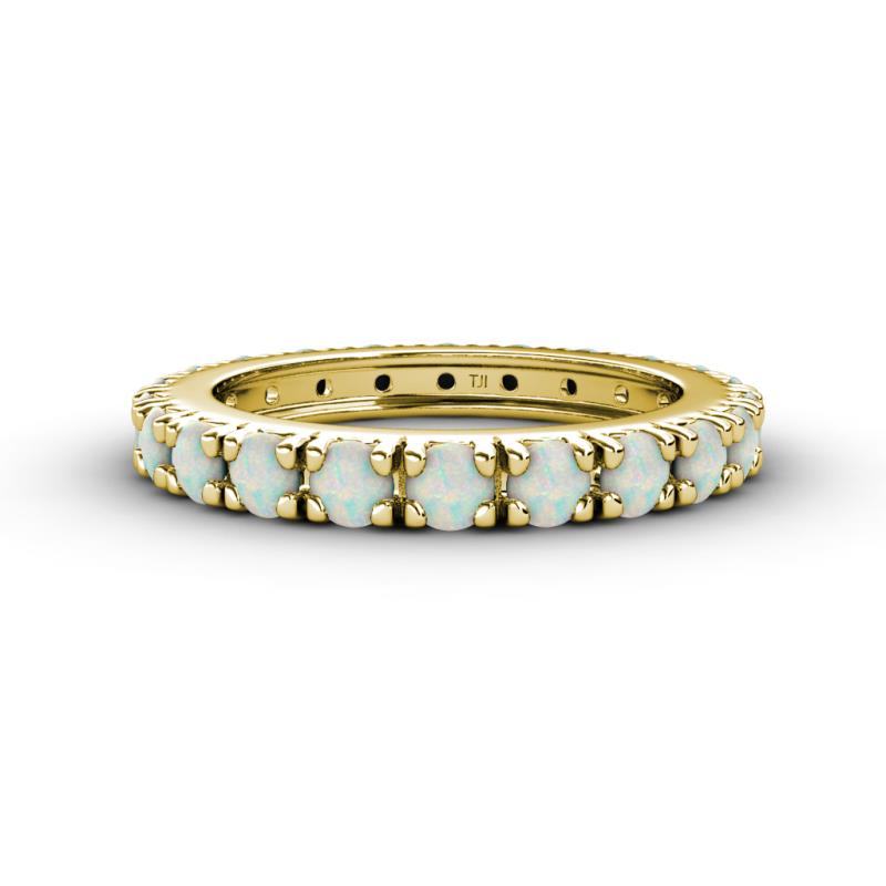 Gracie 3.00 mm Round Opal Eternity Band 
