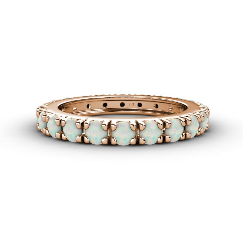 Gracie 3.00 mm Round Opal Eternity Band 