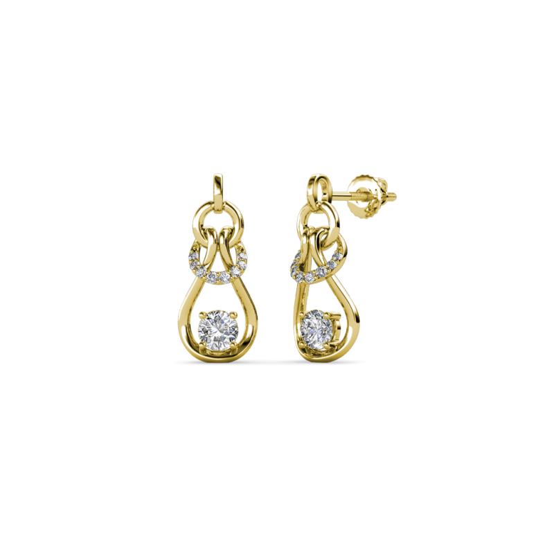 Lamisa Lab Grown and Mined Diamond Love Knot Dangling Earrings 