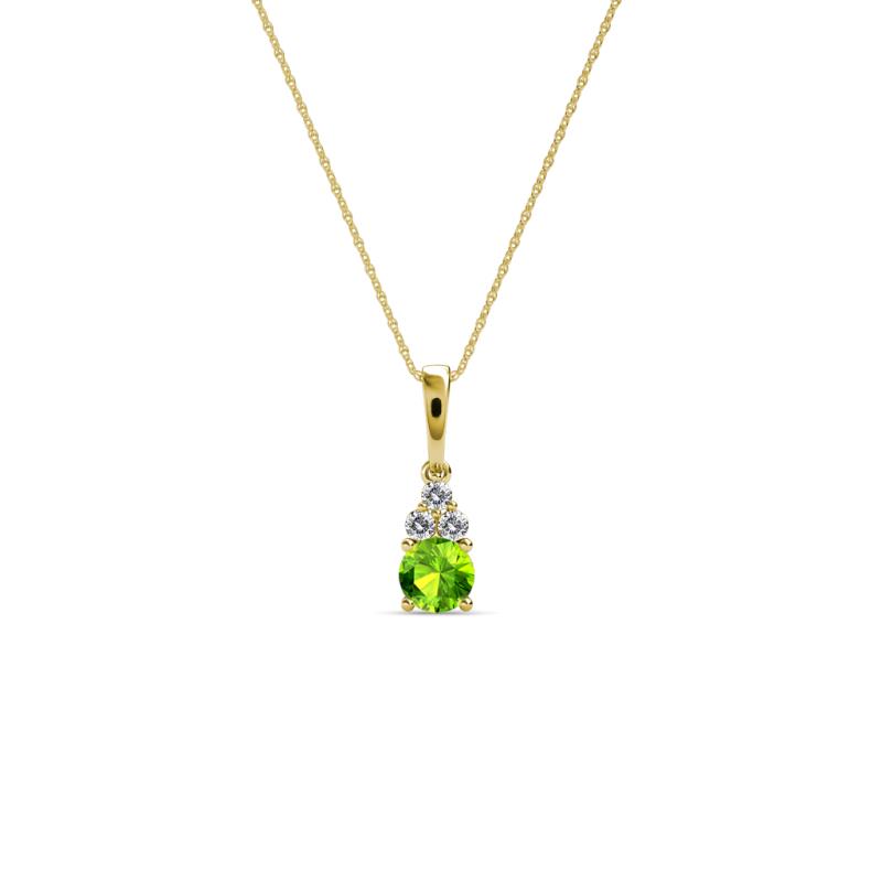 Ofra Round Peridot and Diamond Pendant 
