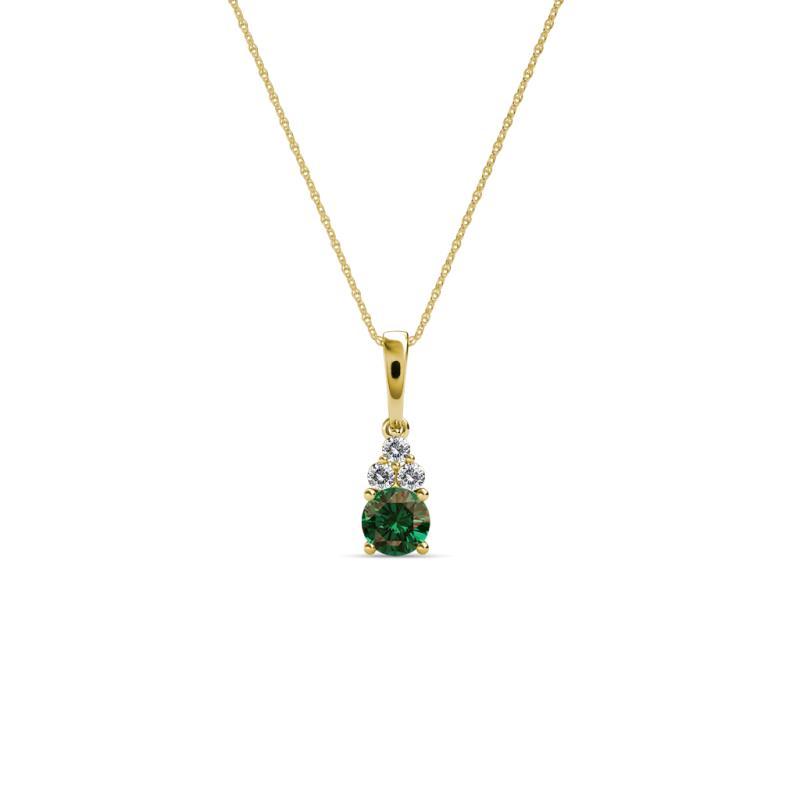 Ofra Round Diamond and Lab Created Alexandrite Pendant 
