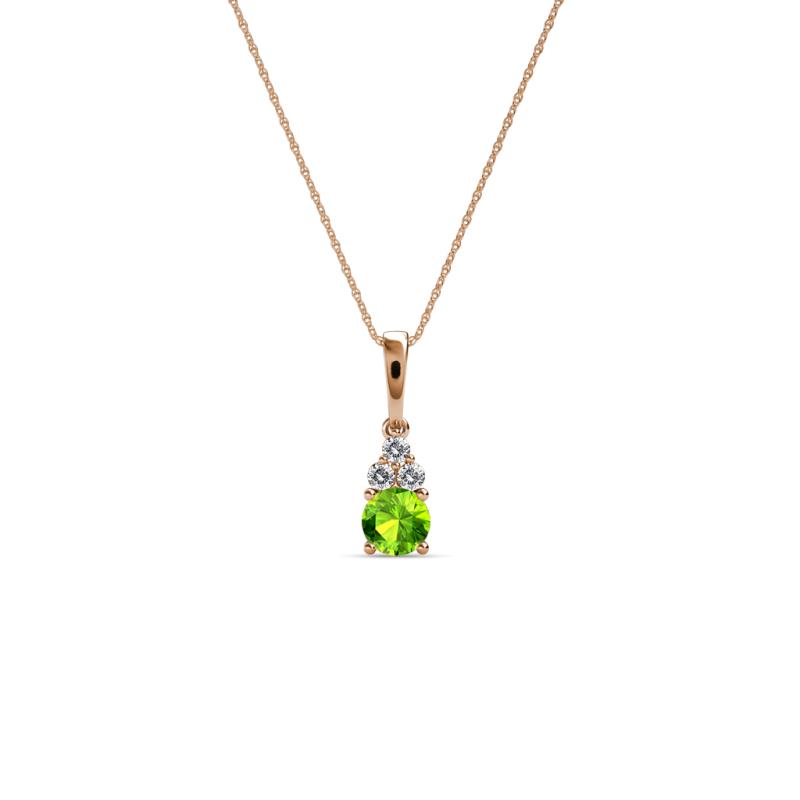 Ofra Round Peridot and Diamond Pendant 