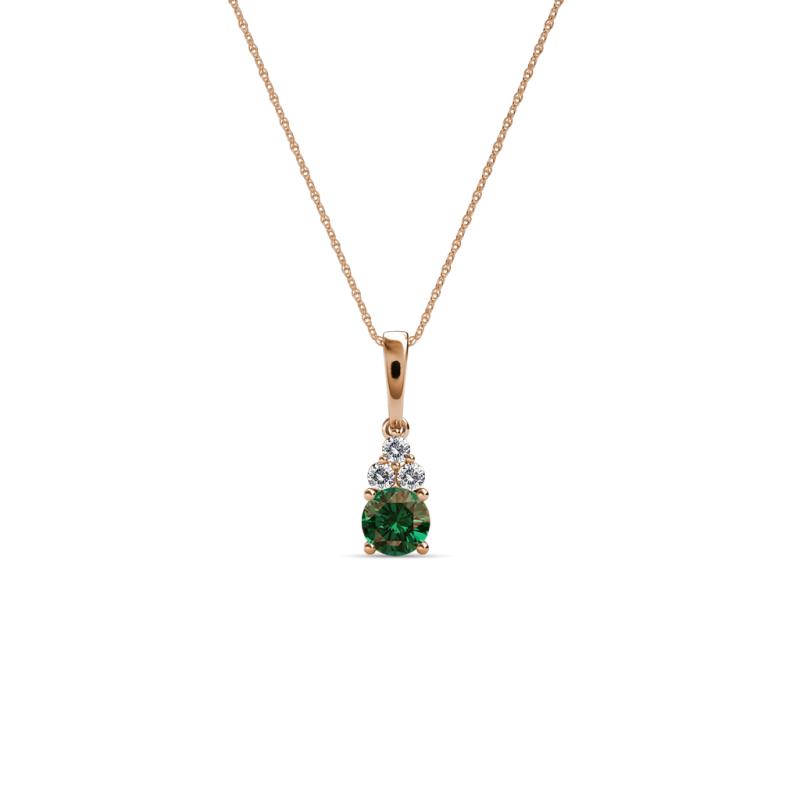 Ofra Round Diamond and Lab Created Alexandrite Pendant 