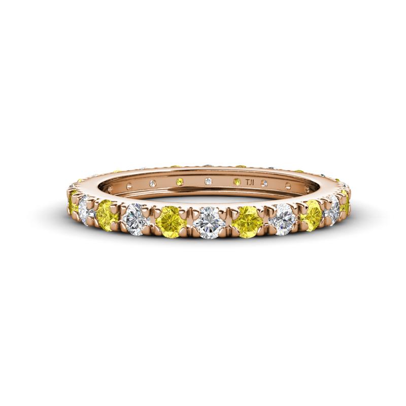 Gracie 2.70 mm Round Yellow Sapphire and Diamond Eternity Band 