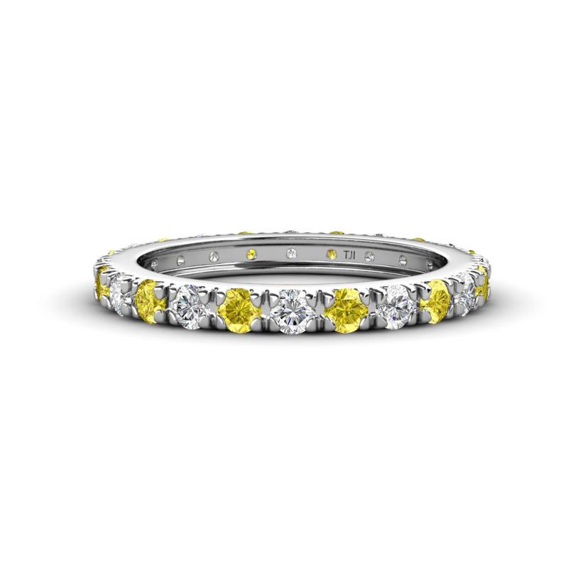Gracie 2.70 mm Round Yellow Sapphire and Diamond Eternity Band 