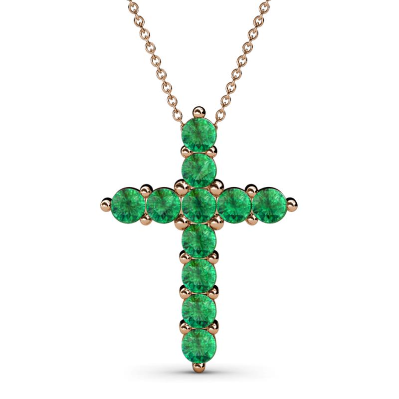 Abella Emerald Cross Pendant 