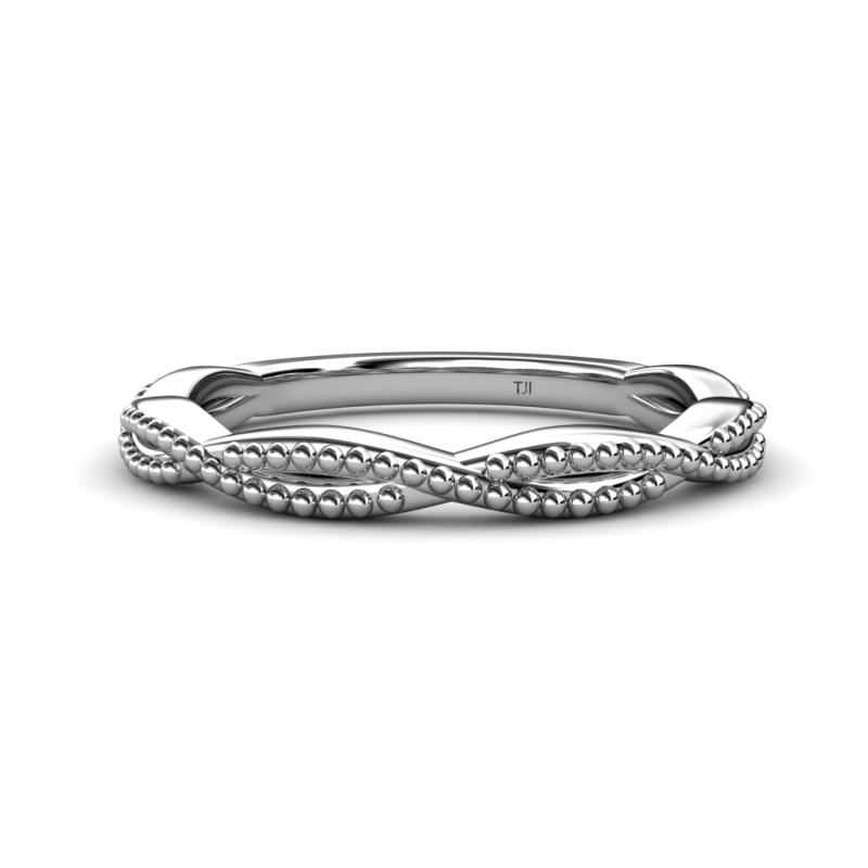 Rosana Beaded Infinity Wedding Band 