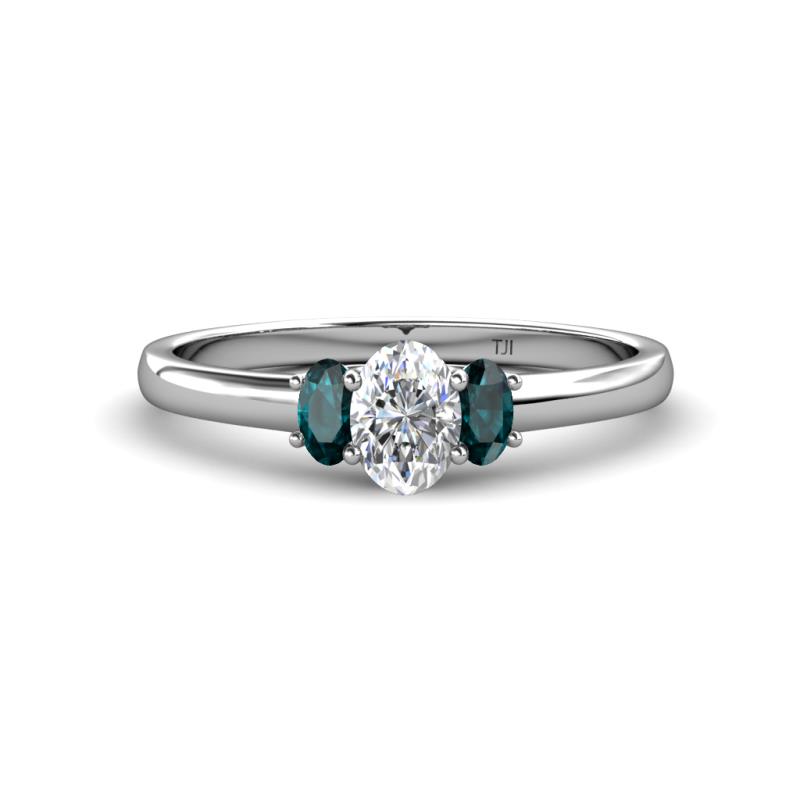 0.94 Ct London Blue Topaz Black Diamond 925 Sterling Silver Wedding Band Ring 