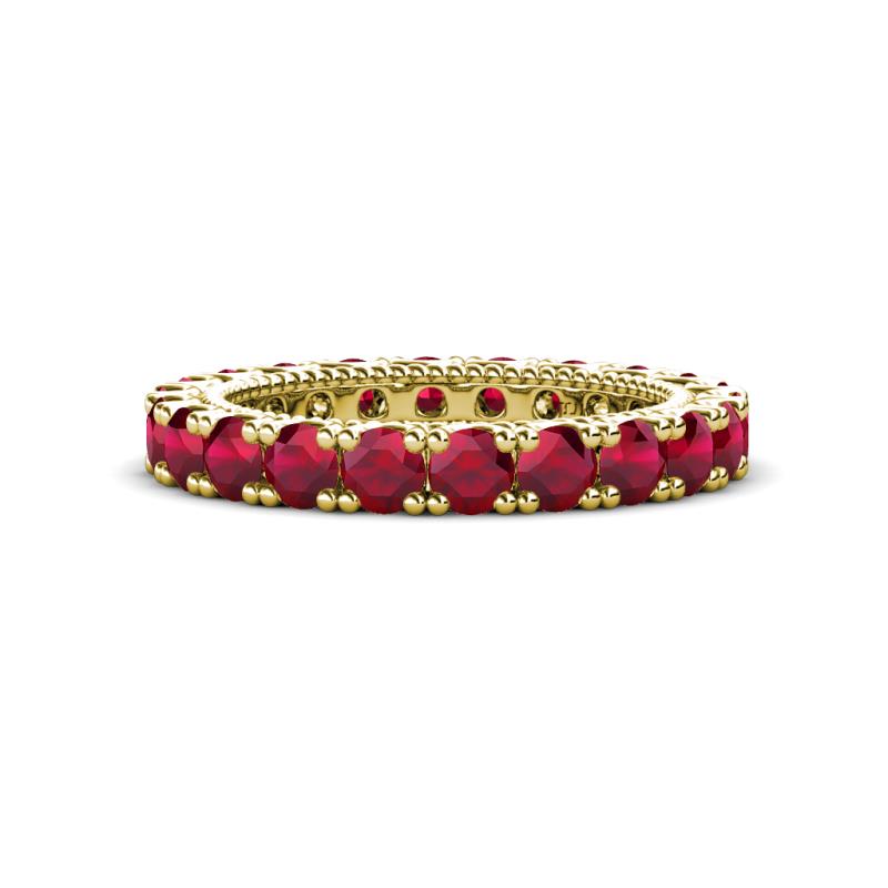 Ellen 3.00 mm Ruby Eternity Band 
