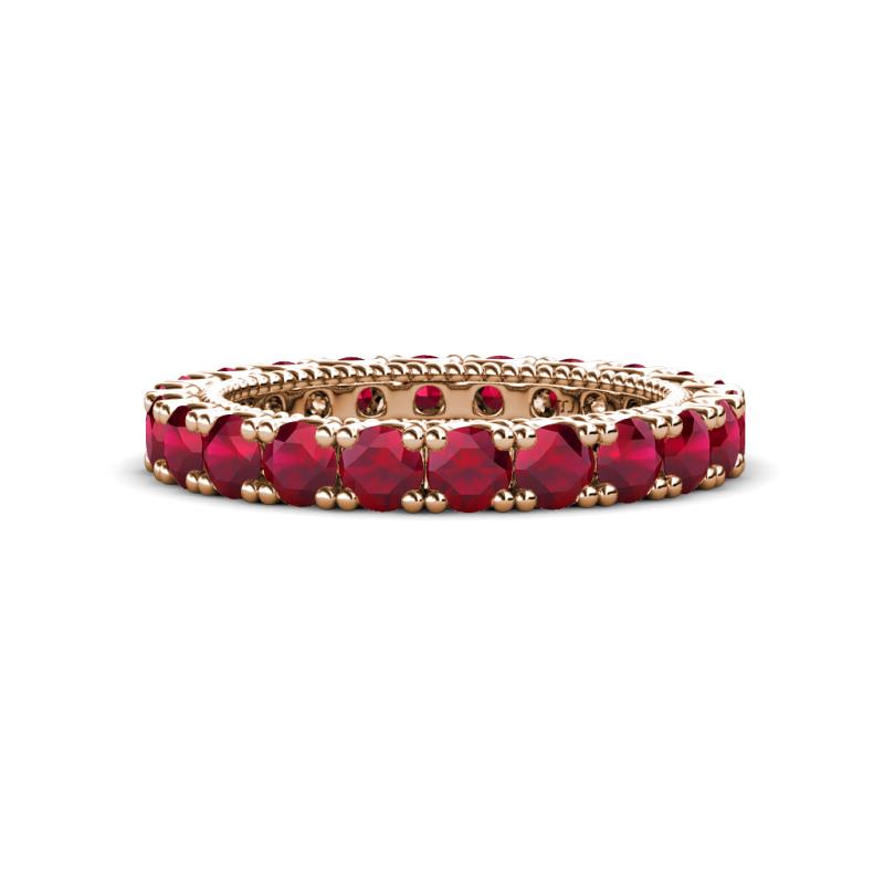 Ellen 3.00 mm Ruby Eternity Band 