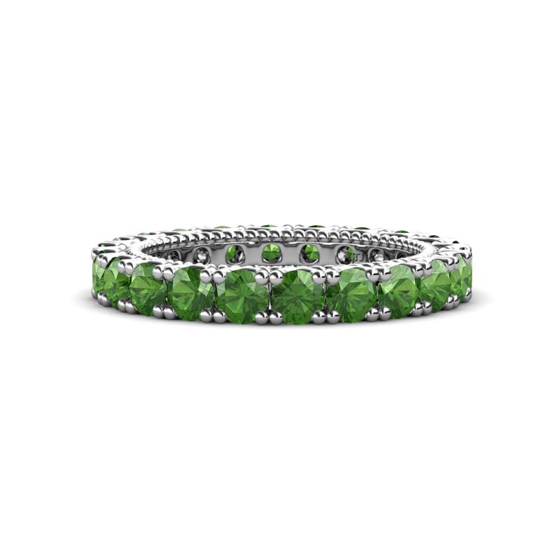 Ellen 3.00 mm Green Garnet Eternity Band 