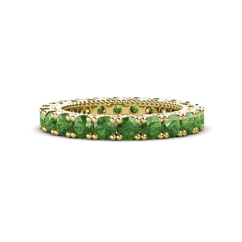 Ellen 3.00 mm Green Garnet Eternity Band 