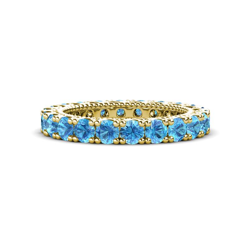 Ellen 3.00 mm Blue Topaz Eternity Band 