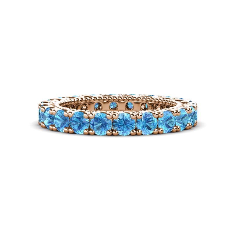 Ellen 3.00 mm Blue Topaz Eternity Band 