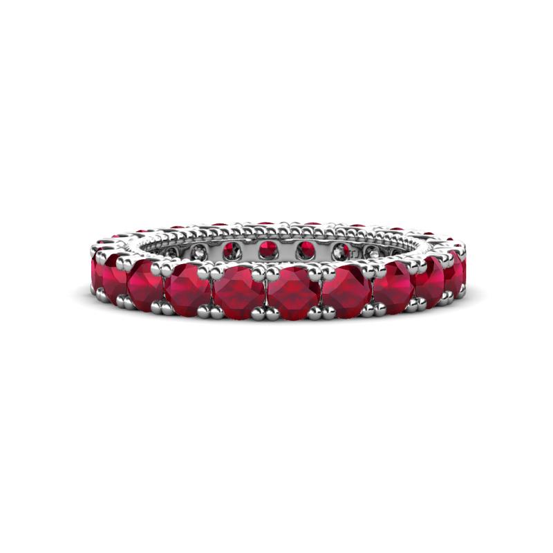 Ellen 3.00 mm Ruby Eternity Band 