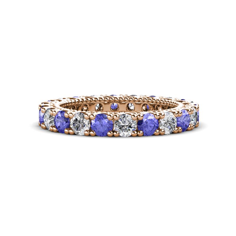 Ellen 3.00 mm Tanzanite and Lab Grown Diamond Eternity Band 