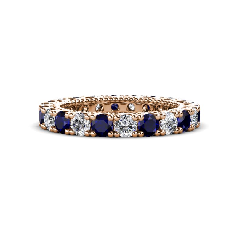 Ellen 3.00 mm Blue Sapphire and Lab Grown Diamond Eternity Band 