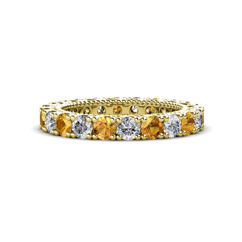 Ellen 3.00 mm Citrine and Lab Grown Diamond Eternity Band 