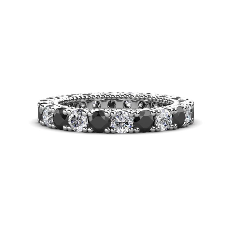Ellen 3.00 mm Black Diamond and White Lab Grown Diamond Eternity Band 