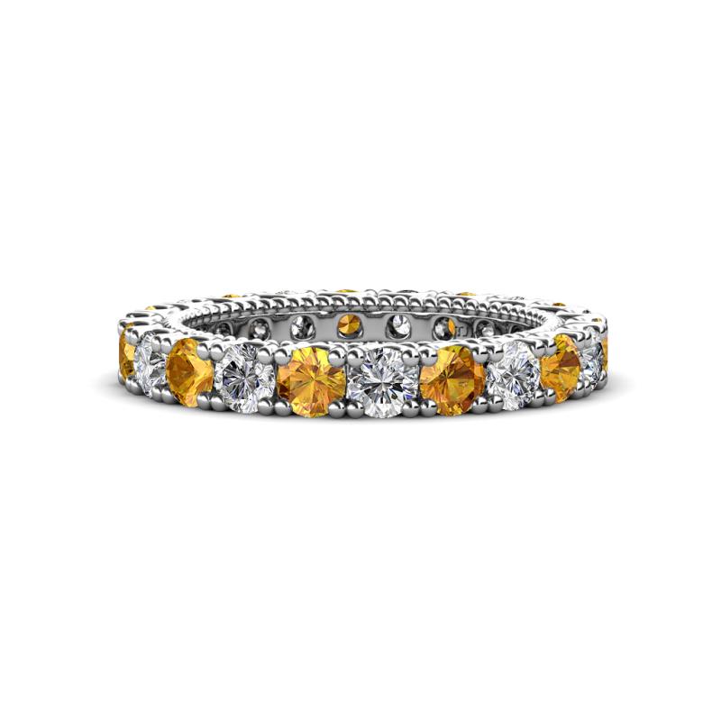Ellen 3.00 mm Citrine and Lab Grown Diamond Eternity Band 