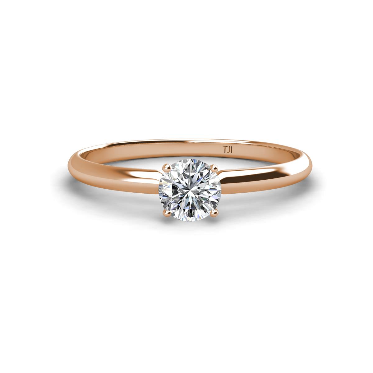Solus Round Forever Brilliant Moissanite Solitaire Engagement Ring  