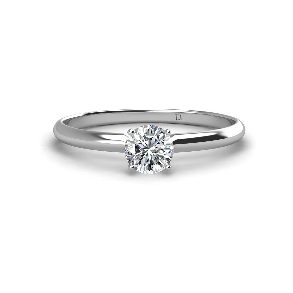 Solus Round Forever One Moissanite Solitaire Engagement Ring  