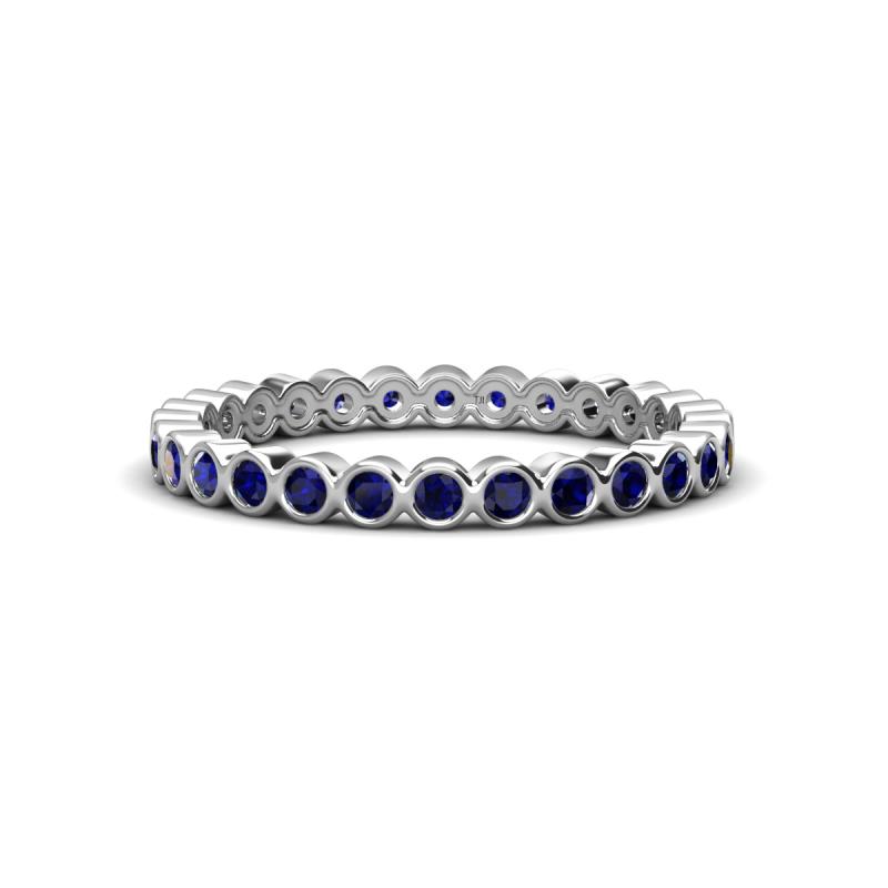 Zhuri Blue Sapphire Eternity Band Blue Sapphire ctw Womens Eternity Ring Stackable K White Gold