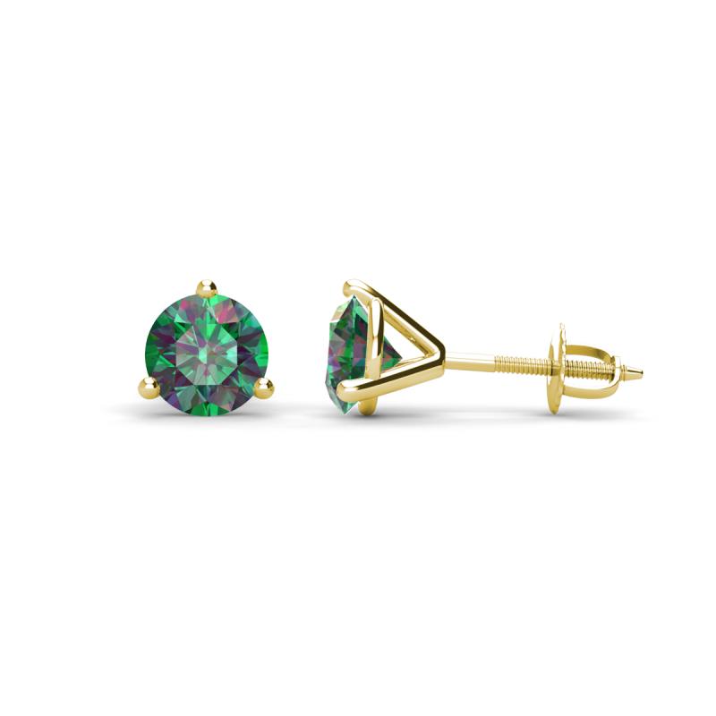 Pema 5mm (1.00 ctw) Created Alexandrite Martini Solitaire Stud Earrings 