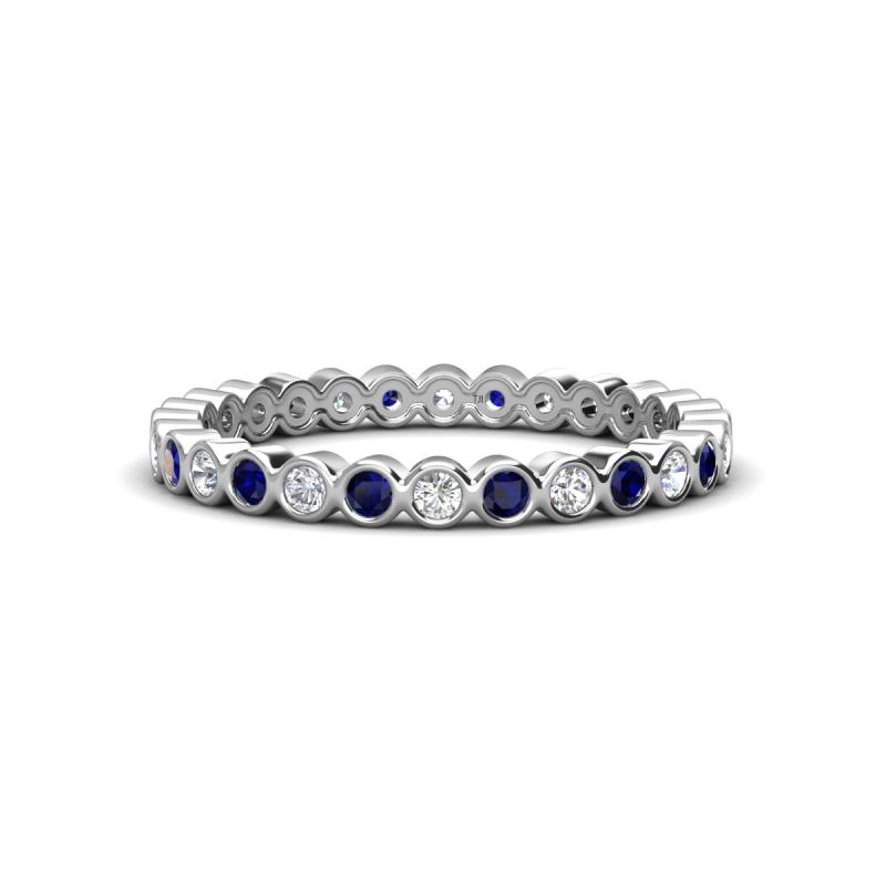 Zhuri 2.00 mm Blue Sapphire and Lab Grown Diamond Eternity Band 