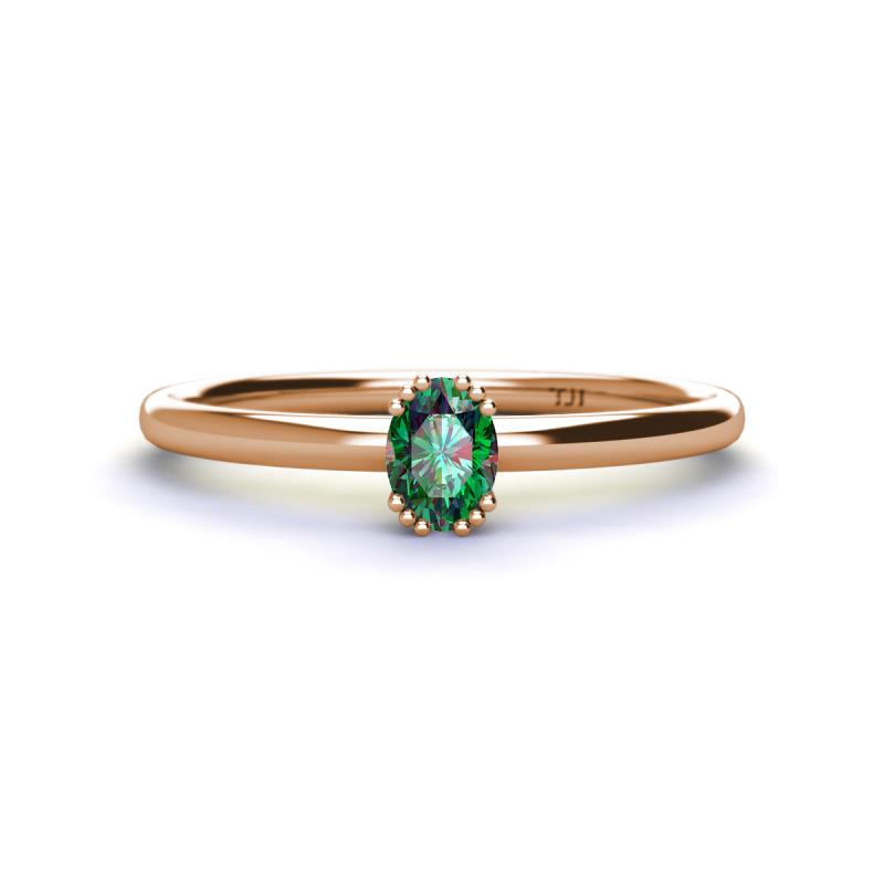Orla Oval Cut Lab Created Alexandrite Solitaire Engagement Ring 