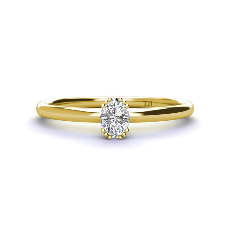 Orla Oval Cut Forever One Moissanite Solitaire Engagement Ring 