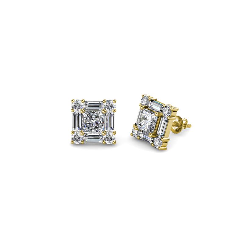 Katheryn Diamond Halo Stud Earrings 