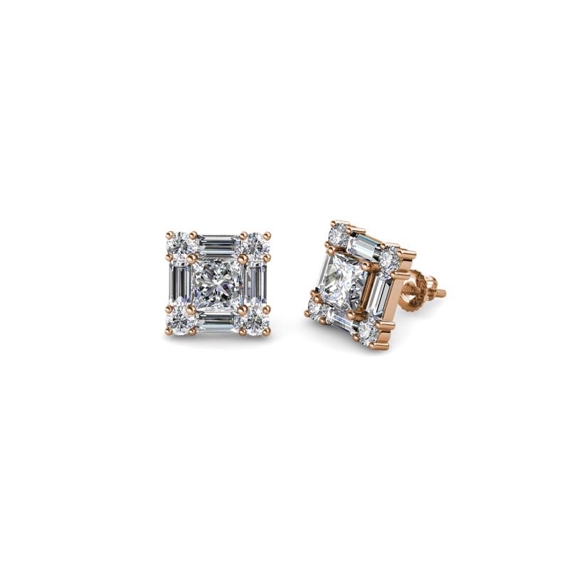 Katheryn Diamond Halo Stud Earrings 