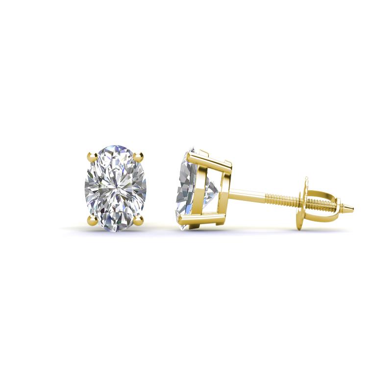 Alina 1.60 ctw Oval Cut GIA Certified Diamond (7x5mm) Solitaire Stud Earrings 