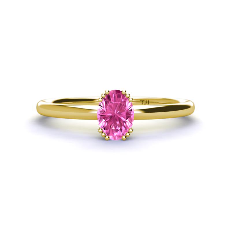 Orla Oval Cut Pink Sapphire Solitaire Engagement Ring 