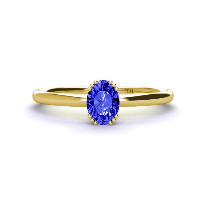 Orla Oval Cut Tanzanite Solitaire Engagement Ring 