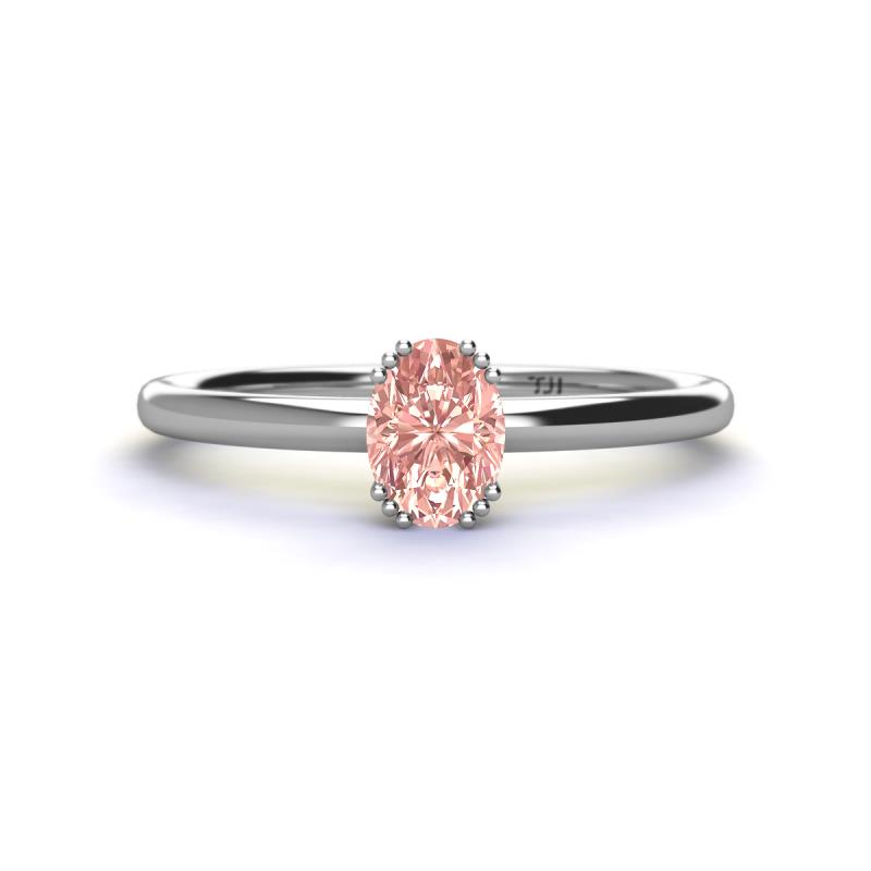 Orla Oval Cut Morganite Solitaire Engagement Ring 