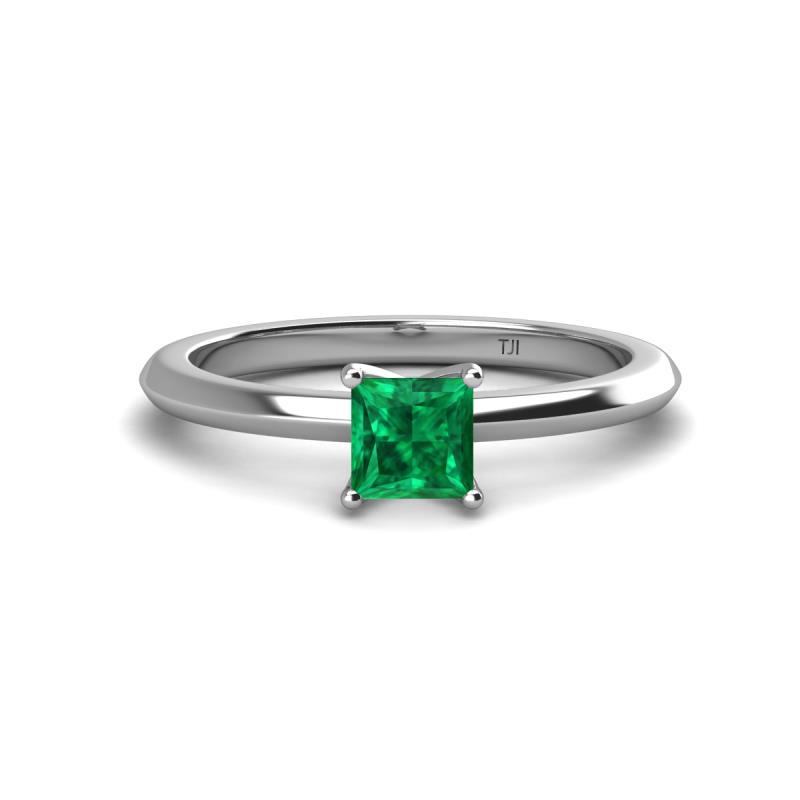 Zelda Princess Cut 5.5mm Emerald Solitaire Engagement Ring 