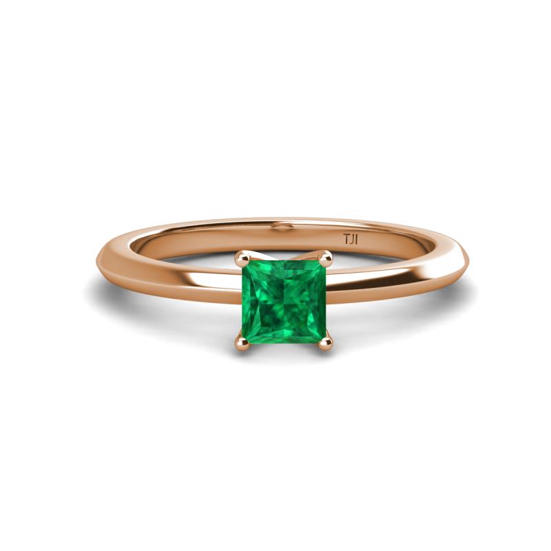 Zelda Princess Cut 5.5mm Emerald Solitaire Engagement Ring 