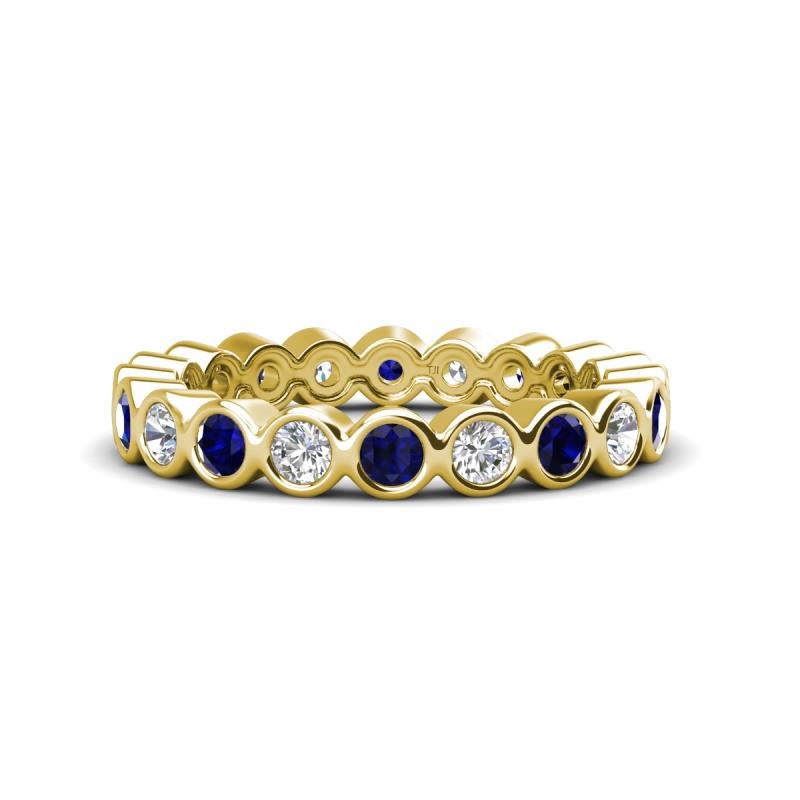 Zhuri 2.70 mm Blue Sapphire and Lab Grown Diamond Eternity Band 