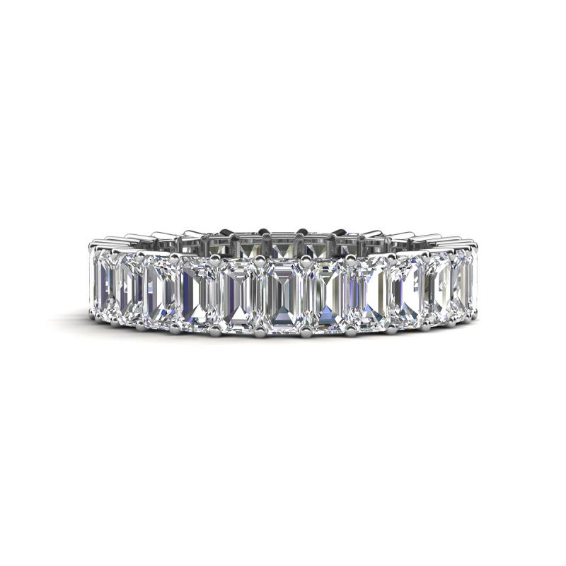 Kerry 5x3 mm Emerald Cut Lab Grown Diamond Side Gallery Work Eternity Band 
