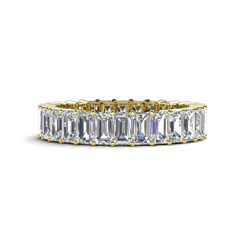 Kerry 5x3 mm Emerald Cut Lab Grown Diamond Side Gallery Work Eternity Band 