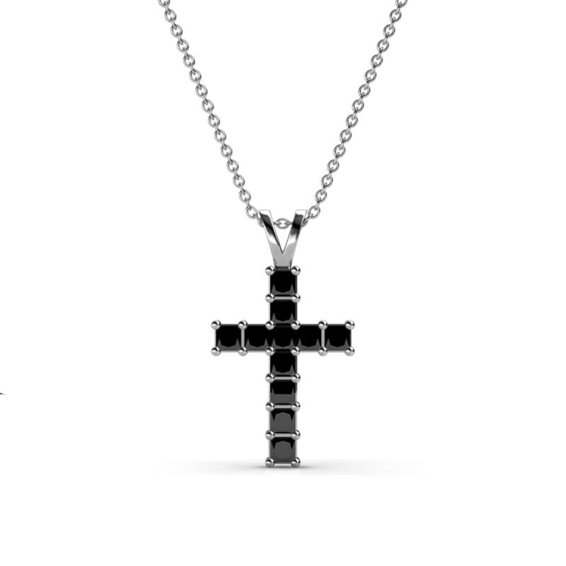 Ethel Black Diamond Cross Pendant 