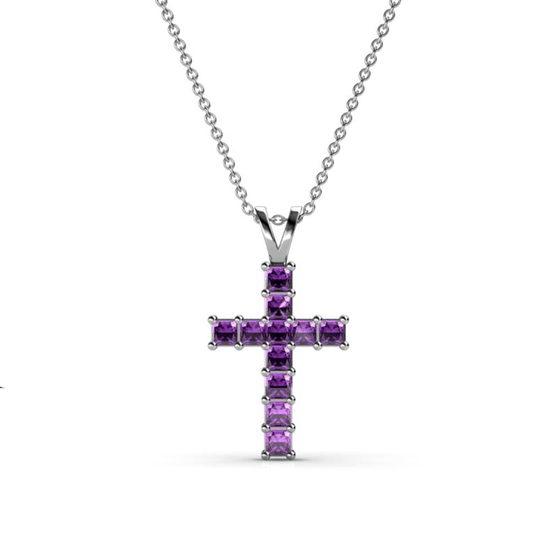 Ethel Amethyst Cross Pendant 
