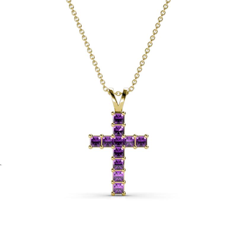 Ethel Amethyst Cross Pendant 