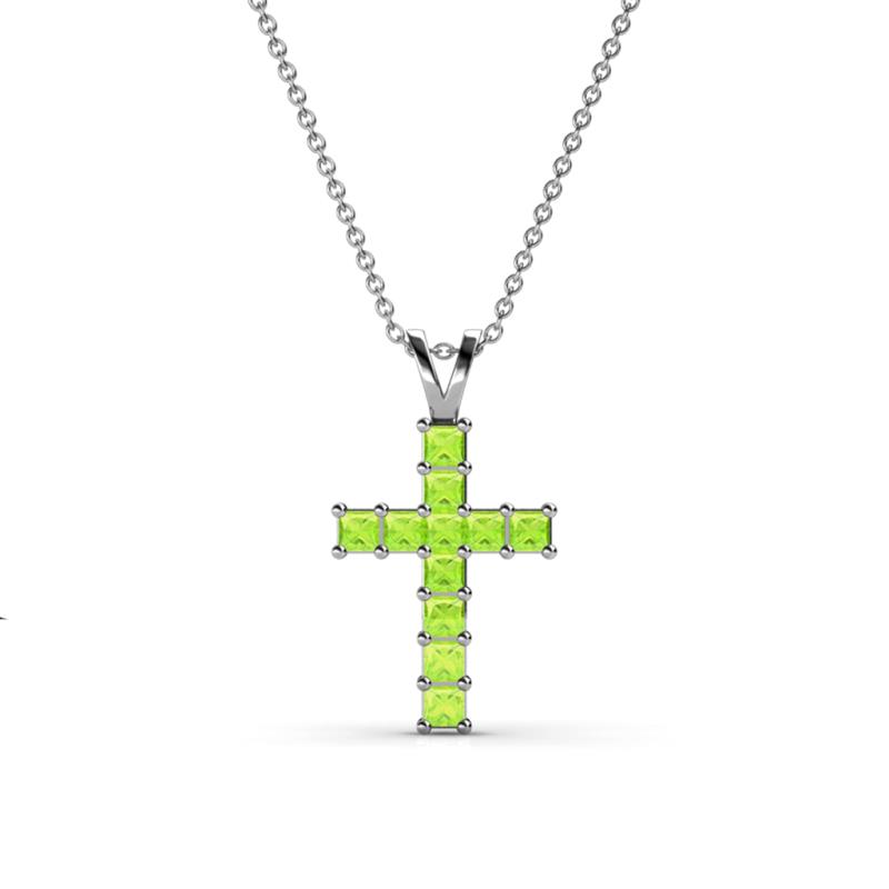 Ethel Peridot Cross Pendant 